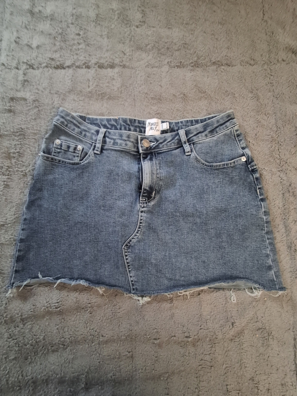Washed Blue Denim Mini Skirt - Princess Polly